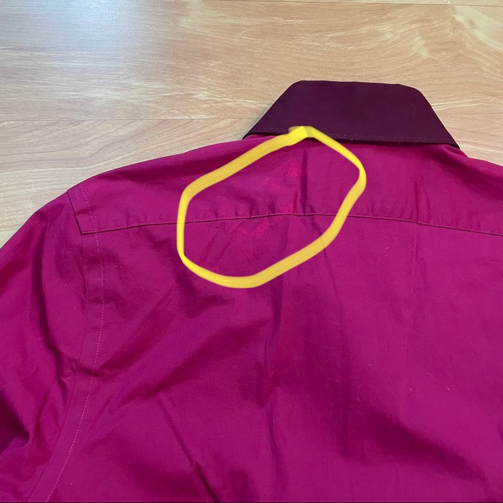 Express pink fuchsia limited edition fitted button up dress shirt size small - Picture 8 of 8